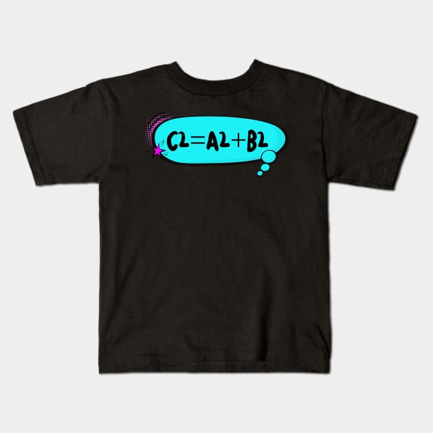 Funny Mathematics Equation Kids T-Shirt by ForEngineer